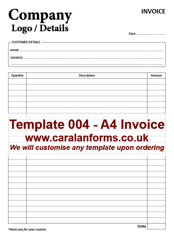 Invoice A4 004