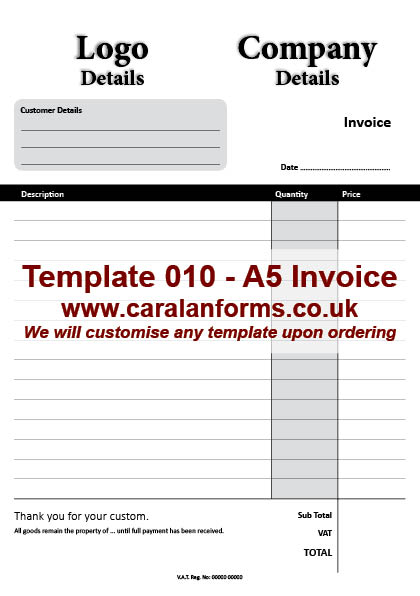 Invoice A5 010
